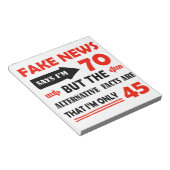 Geschenke zum 70. Geburtstag Notizblock (angewinkelt)