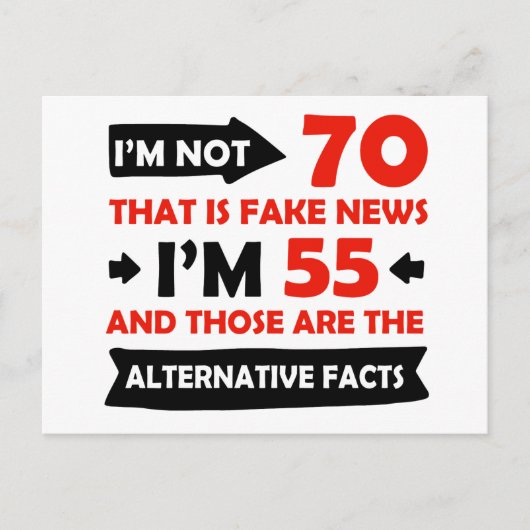 Geschenke zum 70. Geburtstag Postkarte (Vorderseite)