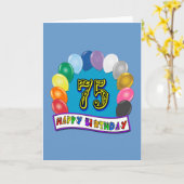 Geschenke zum 75. Geburtstag mit zusammengestellte Karte (Gelbe Blume)