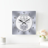 Geschenke zum ersten Jahr für sie oder JEDES JAHR, Quadratische Wanduhr (Zuhause)