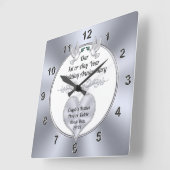 Geschenke zum ersten Jahr für sie oder JEDES JAHR, Quadratische Wanduhr (Winkel)