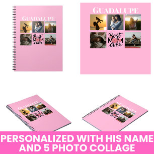 Geschenke zum Muttertag Foto-Collage und Monogramm Notizblock