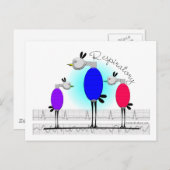 Geschenke zur Atemtherapie "Ambu Birds" Postkarte (Vorne/Hinten)