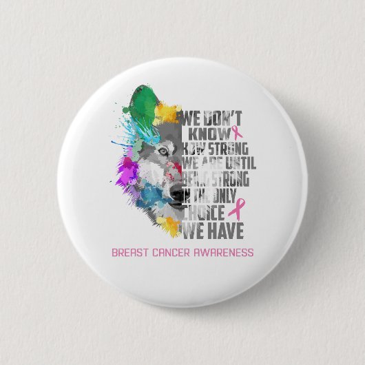 Geschenke zur Unterstützung des Brustkrebs Button (Vorderseite)