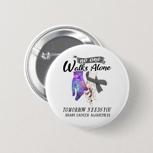 Geschenke zur Unterstützung von Brain Cancer Aware Button (Vorne & Hinten)