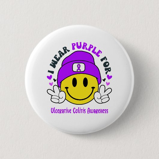 Geschenke zur Unterstützung von Colitis Awareness Button (Vorderseite)