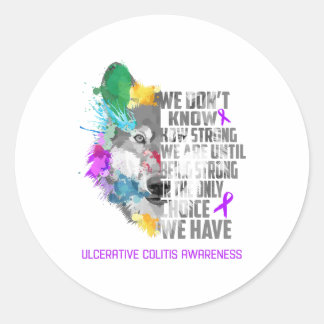 Geschenke zur Unterstützung von Colitis Awareness Runder Aufkleber