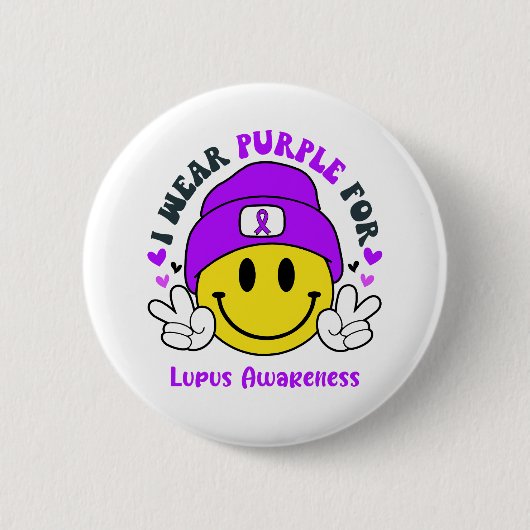 Geschenke zur Unterstützung von Lupus Awareness Ri Button (Vorderseite)