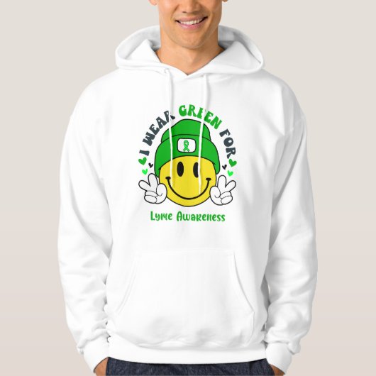 Geschenke zur Unterstützung von Lyme Awareness Rib Hoodie (Vorderseite)