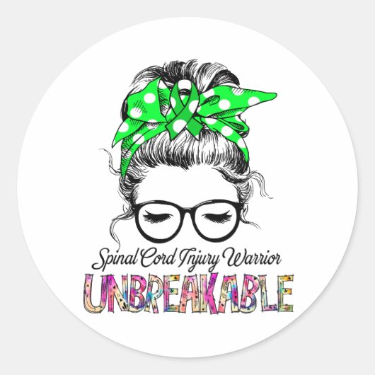 Geschenke zur Unterstützung von Spinal Cord Injury Runder Aufkleber (Vorderseite)