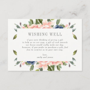 Geschenkeliste Navy Blush oder Wishing Well-Karte  Begleitkarte