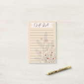 Geschenkeliste, saisonale Weihnachtsmistel Post-it Klebezettel (Auf Schreibtisch)