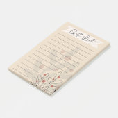 Geschenkeliste, saisonale Weihnachtsmistel Post-it Klebezettel (angewinkelt)
