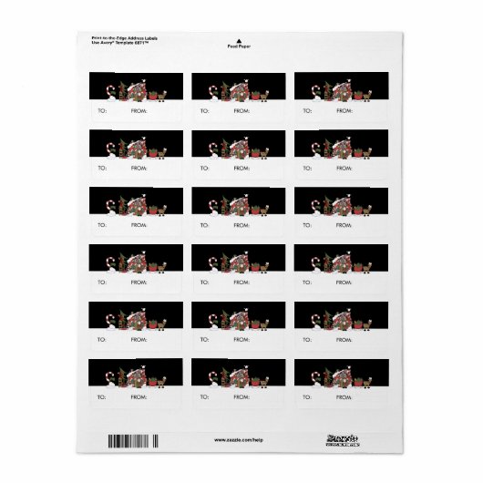 Geschenketags für Feiertage Adressaufkleber (Vorne)