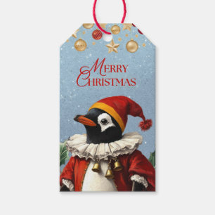 GESCHENKETIKETT FROHE WEIHNACHTEN PINGUIN GESCHENKANHÄNGER