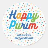 Geschenketikett für benutzerdefinierte Zwecke Runder Aufkleber (Vorderseite)