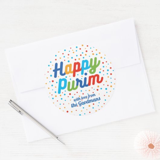 Geschenketikett für benutzerdefinierte Zwecke Runder Aufkleber (Umschlag)