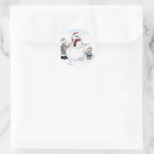 Geschenketikett für Weihnachtskinder: Von: Runder Aufkleber (Tasche)