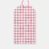 Geschenketikett mit zwei rosa Babybündel Geschenkanhänger (Rückseite)