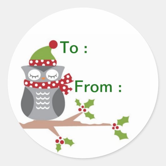 Geschenketikett Runder Aufkleber (Vorderseite)