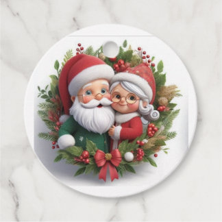 Geschenketikett "Vater & Mutter Weihnachten" Geschenkanhänger