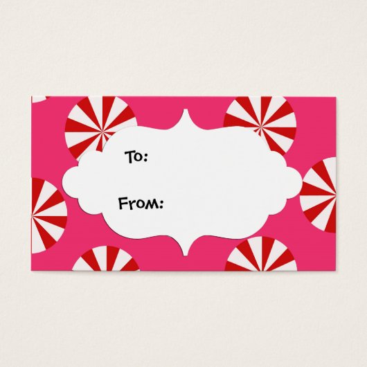 Geschenketiketten aus Rot und Rosa (Vorderseite)