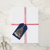GESCHENKETIKETTEN WEIHNACHTSHAS MIT BAUM GESCHENKANHÄNGER (Mit Garn)