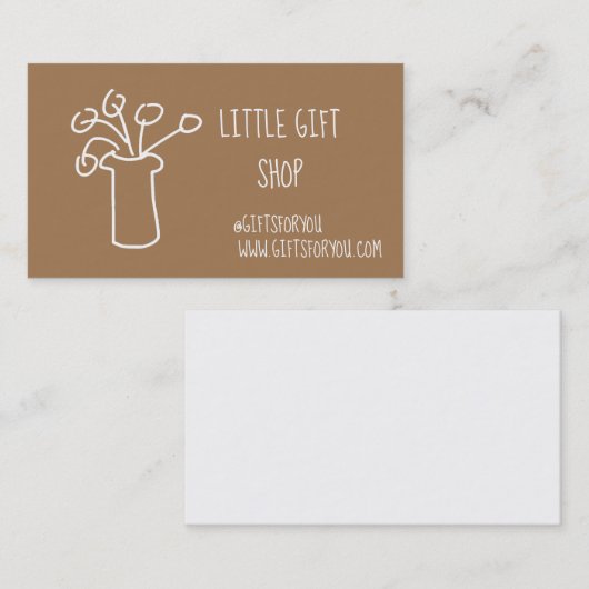Geschenkgeschäft Modernes, einfaches Geschäft Visitenkarte (Vorne/Hinten)