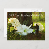 Geschenkgutachten erhältlich postkarte (Vorne/Hinten)