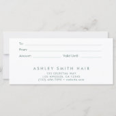 Geschenkgutachten für gepresste Blume (Rückseite)