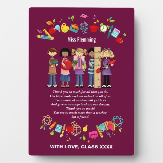 Geschenkgutachten für Individuelle Name Fotoplatte (Vorderseite)