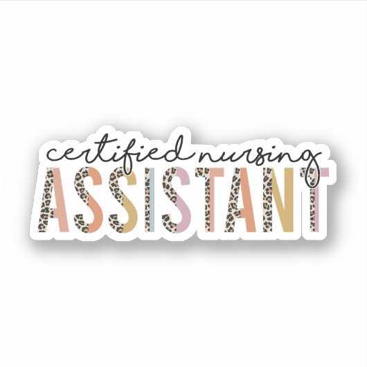 Geschenkgutachten für Krankenpfleger Leopard CNA-K Aufkleber (Vorderseite)