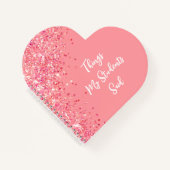 Geschenkgutachten für Lehrer Geschenk Herz Notizblock (Vorderseite)