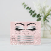 Geschenkgutachten Mikrobl grauer Kosmetologe Lashe Postkarte (Stehend Vorderseite)