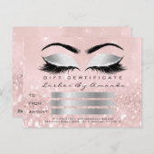 Geschenkgutachten Mikrobl grauer Kosmetologe Lashe Postkarte (Vorne/Hinten)