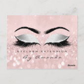 Geschenkgutachten Mikrobl grauer Kosmetologe Lashe Postkarte (Rückseite)