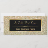 Geschenkgutachten Modische Gold Glitzer Glitzern (Vorderseite)