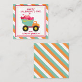 Geschenkgutkarten für gestreifte Dump Truck Mitteilungskarte (Vorne/Hinten)