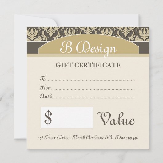 Geschenkgutschein (Rückseite)