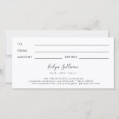 Geschenkgutschein (Rückseite)