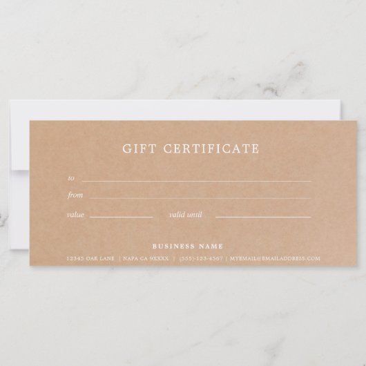 Geschenkgutschein (Rückseite)