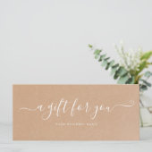 Geschenkgutschein (Stehend Vorderseite)