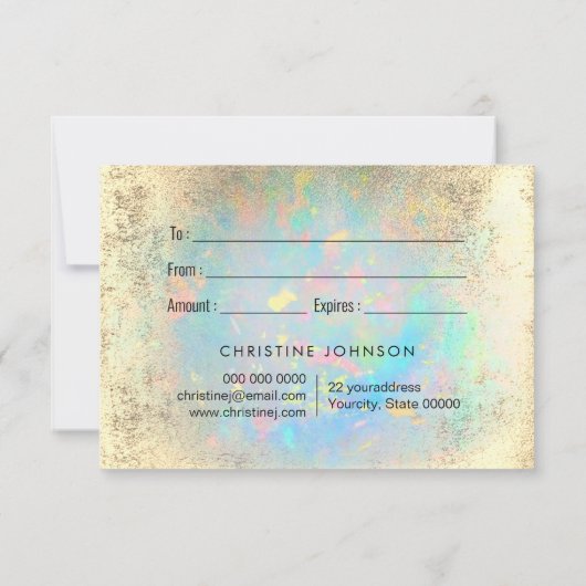 Geschenkgutschein (Rückseite)