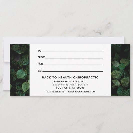 Geschenkgutschein (Rückseite)