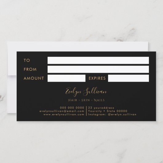 Geschenkgutschein (Rückseite)