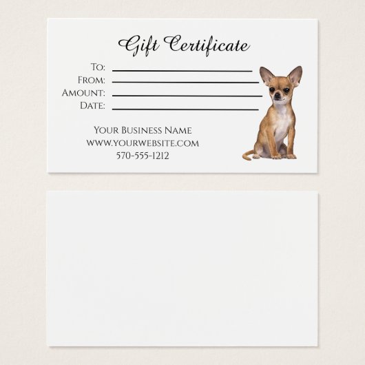Geschenkgutschein (Vorne & Hinten)
