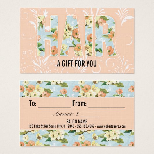 Geschenkgutschein (Vorne & Hinten)