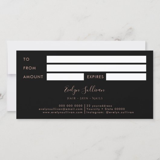 Geschenkgutschein (Rückseite)