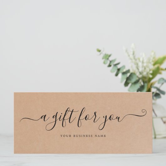 Geschenkgutschein (Stehend Vorderseite)