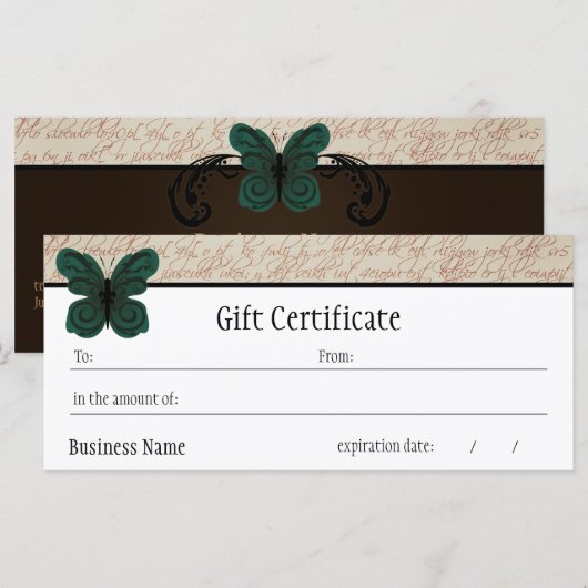 Geschenkgutschein (Vorne/Hinten)